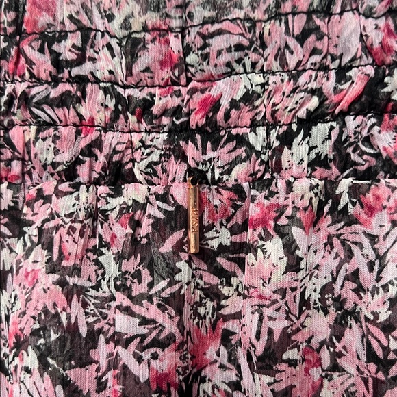 MISA Los Ángeles Marion Pink Floral Smocked, tiered floral Mini Skirt size XS - Picture 4 of 7